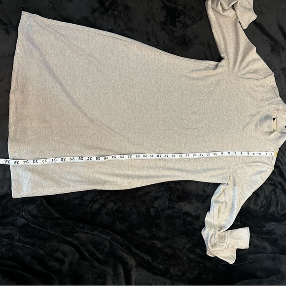 White House Black Market Metallic Shimmer Knit Dress Gray Silver Small - Picture 16 of 16